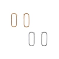 【Sea'ds Mara】Plain rectangular earring[R24A1-04E]