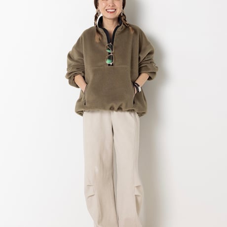【YENN】SHAGGY HALF ZIP JK [Y254-41126-4]