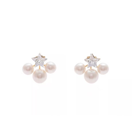 【Sea'ds Mara】Star×Pearl back catch pierce [R13AW29]
