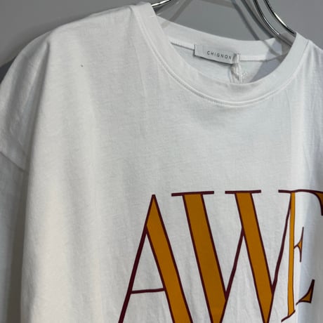 【CHIGNON】"AWE"プリントクロップドTee［8462-403KK］