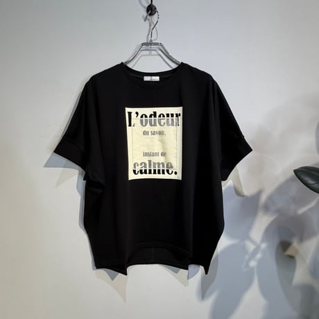 【BEATRICE】シルケット天竺ドルマンロゴ Tee ［E80220］