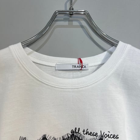 【TRANOI.】レース×アートプリントワイドTee［242J227］