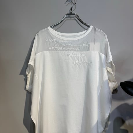 【LUGIVa】オーガンジー刺繍Ｔシャツ［202680］
