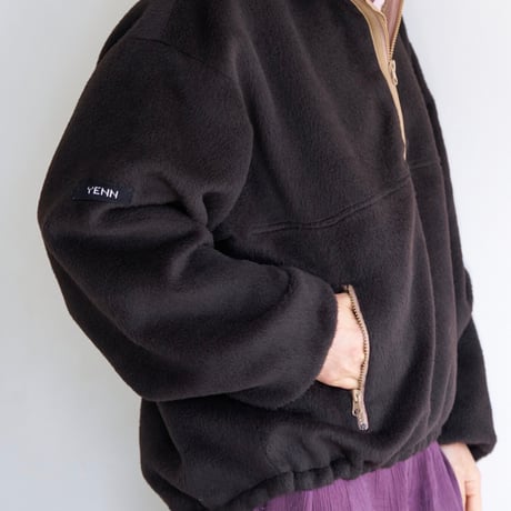 【YENN】SHAGGY HALF ZIP JK [Y254-41126-4]