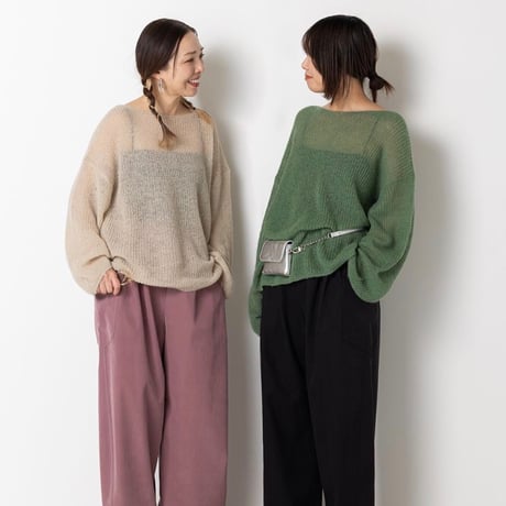 【YENN】SHEER MOHAIR KNIT PO [Y263-91101]