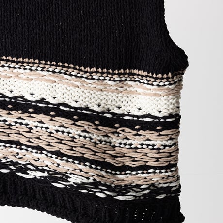 【YENN】MOLE JACQUARD VEST [Y263-91099]