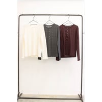 【LeMelange】ラッセルレースヘンリーネックTee［8641005］