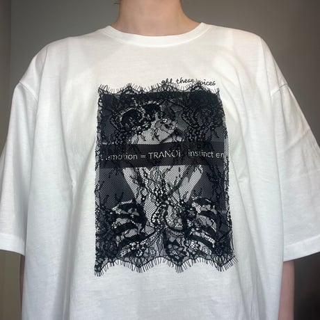 【TRANOI.】レース×アートプリントワイドTee［242J227］