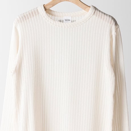 【YENN】STRIPE SHEER RIB TEE [Y263-82086]
