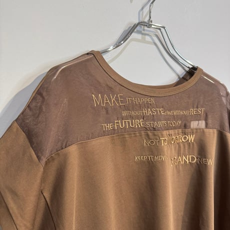 【LUGIVa】オーガンジー刺繍Ｔシャツ［202680］
