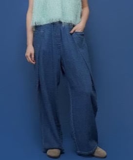 CYAN tokyo】オーバータックリネンデニムワイド［601464］ | cavabien