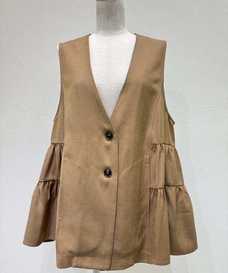 CYAN tokyo】サイドティアードリネンベスト［601469］ | cavabien