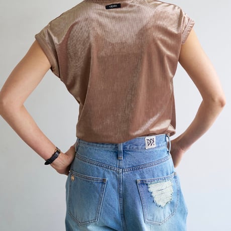 【YENN】VELVET SHORT SLV TEE [Y263-82088]