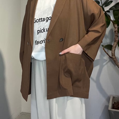 【cafune】dolman sleeve sheer jacket　［535417］