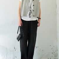 【YENN】LINEN SHEER VEST [Y262-91061]