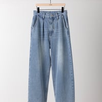 【YENN】LACE HEM TUCK DENIM [Y263-31097]