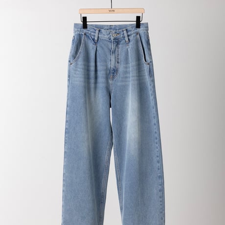 【YENN】LACE HEM TUCK DENIM [Y263-31097]