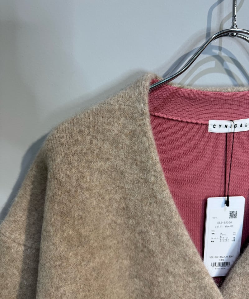 配色ニットジャケット ［552-95006］ | cavabien