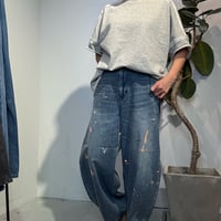 【KHA:KI】PAINT OVAL WIDE TROUSERS ［MIL26HP3251］