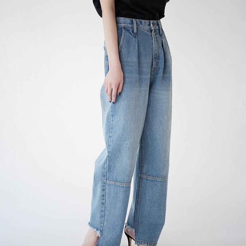 YENN】HIGH RISE TUCK WIDE PT | cavabien