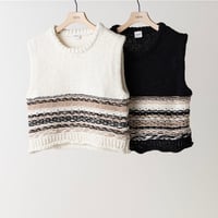 【YENN】MOLE JACQUARD VEST [Y263-91099]