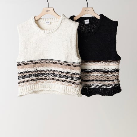 【YENN】MOLE JACQUARD VEST [Y263-91099]