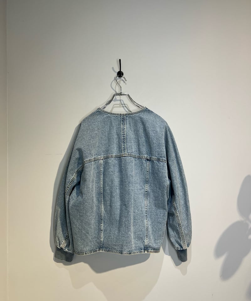 PASSIONE】袖リブノーカラーデニムジャケット［536406］ | cavabien