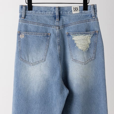 【YENN】LACE HEM TUCK DENIM [Y263-31097]