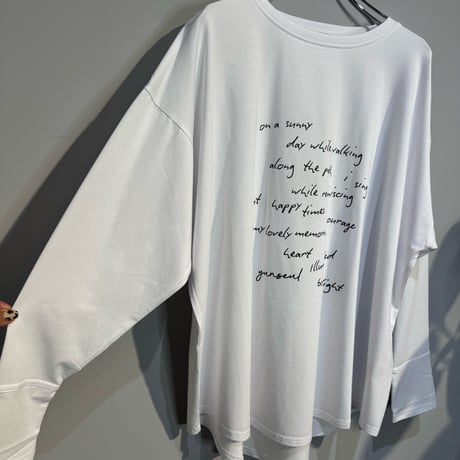 【AnnaKerry】手書きロゴルーズロンTEE  ［85261923］
