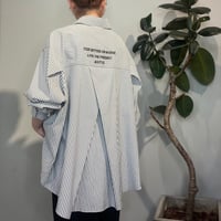 【NUS】バックタックストライプフレアシャツ［632-35007］