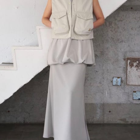 【YENN】PUFFY MILITARY VEST [Y263-42094]