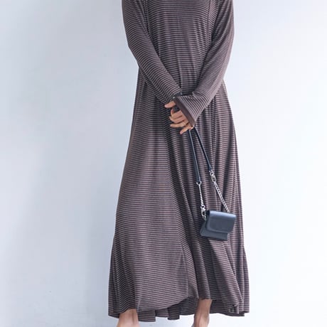 【YENN】JERSEY FLARE DRESS [Y263-52084]