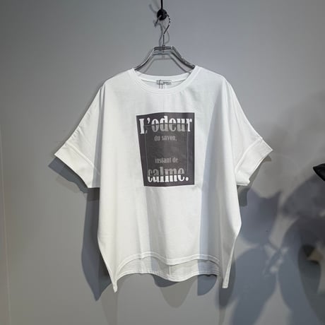 【BEATRICE】シルケット天竺ドルマンロゴ Tee ［E80220］