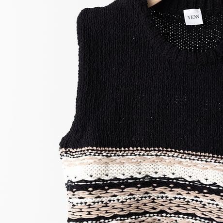 【YENN】MOLE JACQUARD VEST [Y263-91099]