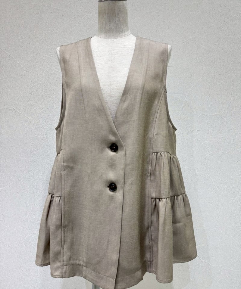 CYAN tokyo】サイドティアードリネンベスト［601469］ | cavabien