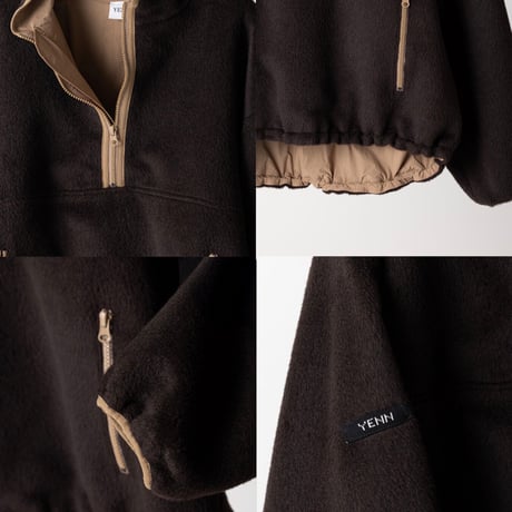 【YENN】SHAGGY HALF ZIP JK [Y254-41126-4]