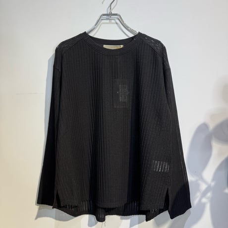 【AnnaKerry】ストライプジャガードロングTEE  ［56261901］