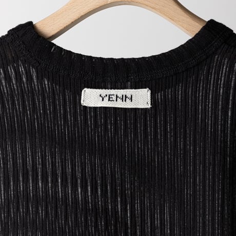 【YENN】STRIPE SHEER RIB TEE [Y263-82086]