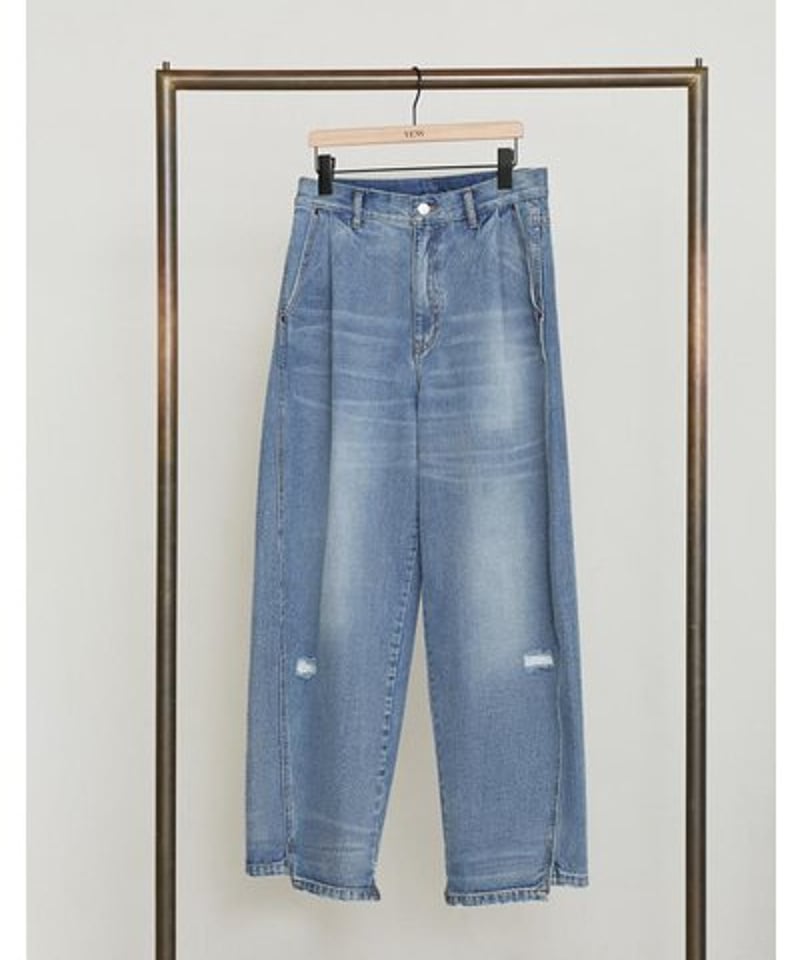 YENN】CURVED SEAM DENIM PT | cavabien