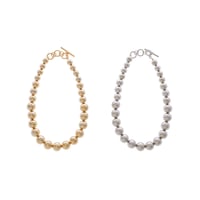 【Sea'ds Mara】Metallic ball necklace [25A4-60]