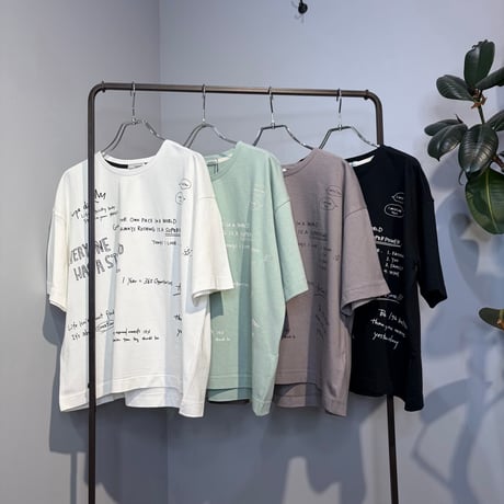 【BEATRICE】メッセージプリントコットン天竺Tシャツ　［E80214］
