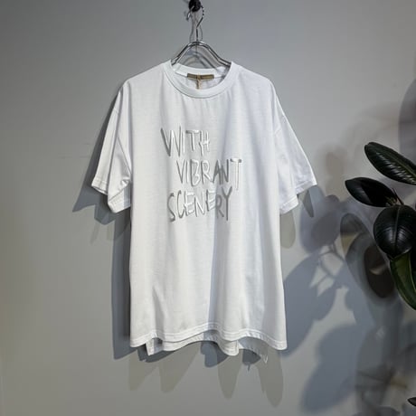 【AnnaKerry】箔プリントロゴルーズTee  ［85261927］