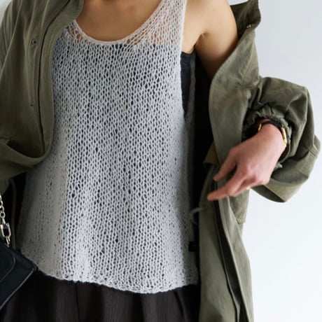【YENN】MOHAIR HAND VEST [Y263-91100]