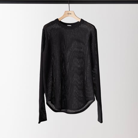 【YENN】STRIPE SHEER RIB TEE [Y263-82086]