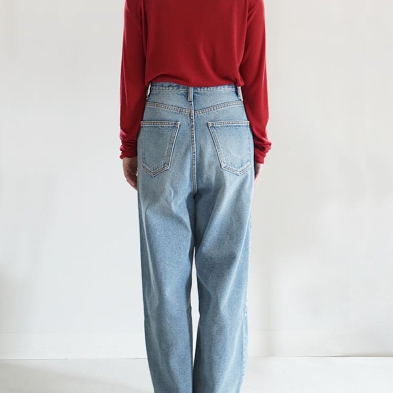 YENN】HIGH RISE TUCK WIDE PT | cavabien