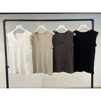【PRIORITY】テレコUネックタンクトップ《P61151 TW》