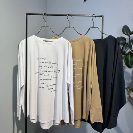 【AnnaKerry】手書きロゴルーズロンTEE  ［85261923］