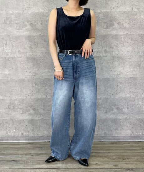 オーダー受付可能デニム AMBIDEX Store △○12.5OZデニム タックパンツ(M サックス): PAR ICI
