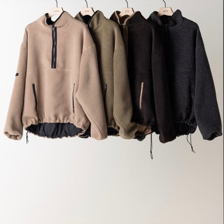 【YENN】SHAGGY HALF ZIP JK [Y254-41126-4]