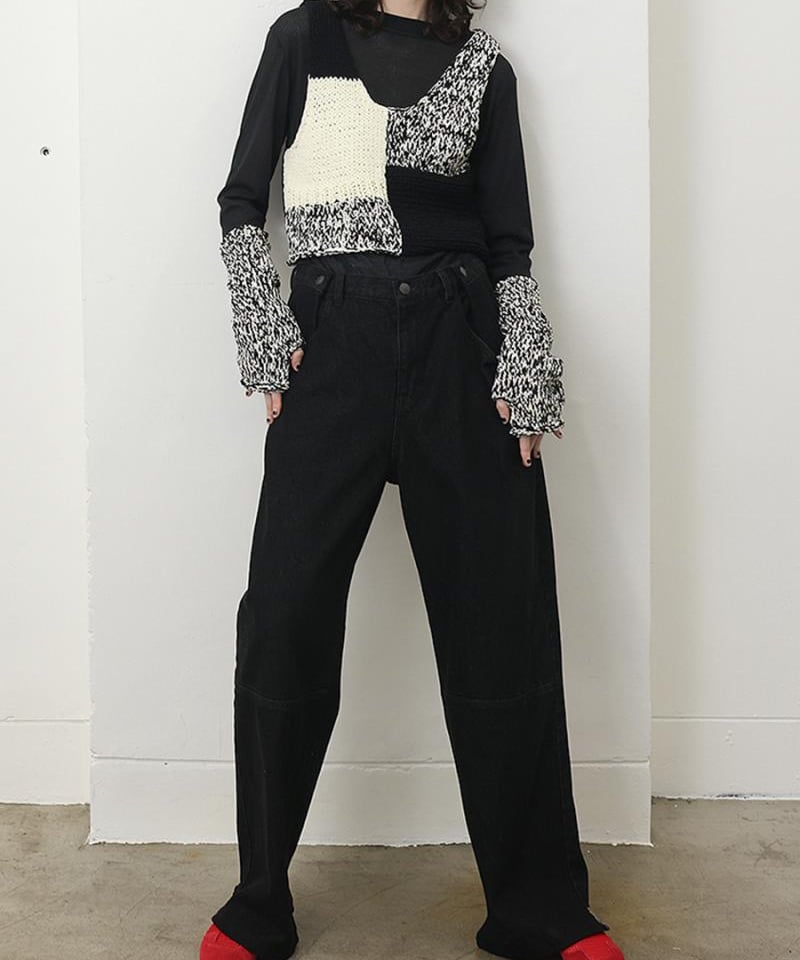 YENN】PATCHWORK BUSTIER